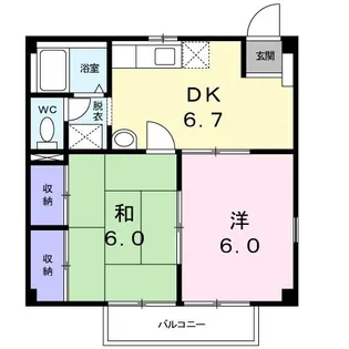 ブルーハイツYUKA【2階】の間取り