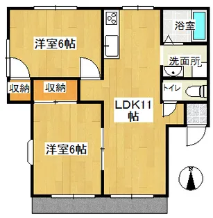 グリーンハイツ福島 D棟【1階】の間取り