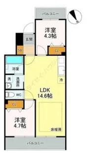 エリクサーメゾン日暮里根岸【4階】の間取り