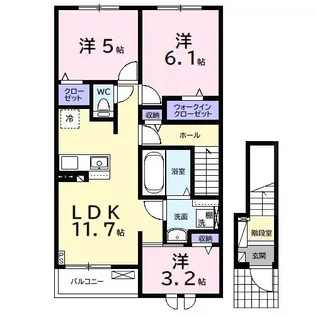 COCOTI BASE【2階】の間取り