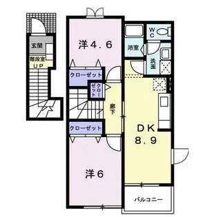 サイモンSEVEN A【2階】の間取り