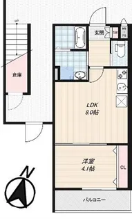 H-maison御幣島III【2階】の間取り