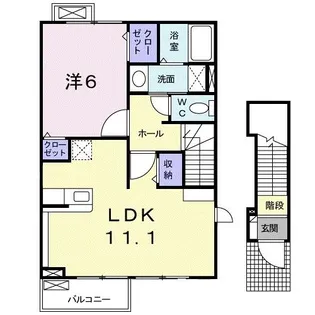 ベル アンジュI【2階】の間取り