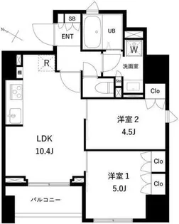 タスキプライムテラス本蓮沼【9階】の間取り