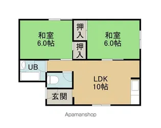 パークハイツ五稜郭【3階】の間取り