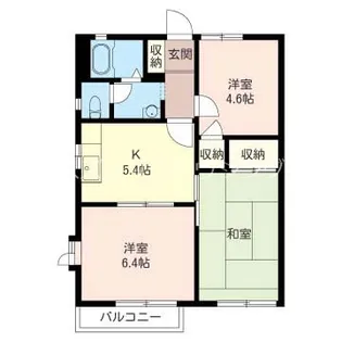 シャンブル横須賀A【2階】の間取り