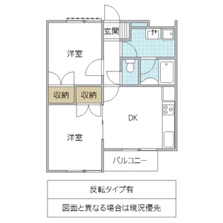 第一パークハイツ E棟【2階】の間取り