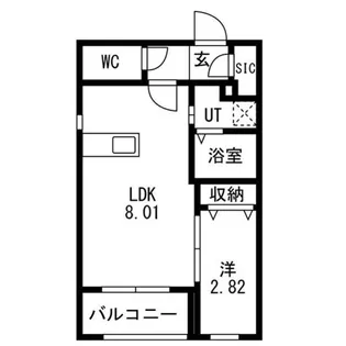 ソルヴェール馬出【2階】の間取り