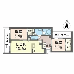 グリシーナ【3階】の間取り