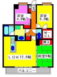 トーカンマンション新大江【5階】の間取り