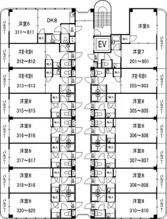 モリビル京橋【5階】の間取り