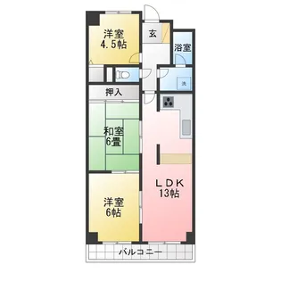 ダイアパレス八事隼人池【2階】の間取り