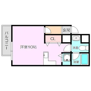 シャトレ上新庄【4階】の間取り