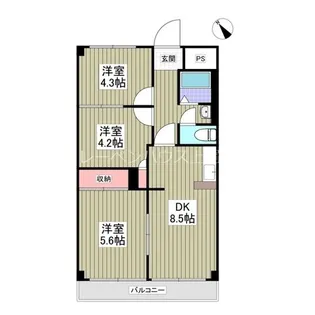 サンライズマンション上尾【2階】の間取り