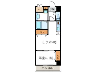 ビクトワ-ル西大路御池【6階】の間取り