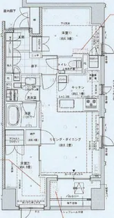 インプレスト東京八丁堀ル・サンク【12階】の間取り