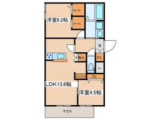 レーベンメゾン三鷹【1階】の間取り