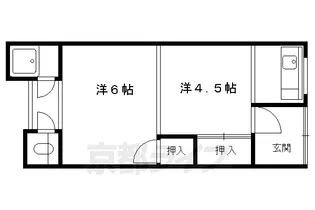 コーポ田中【1階】の間取り