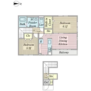 サフィール【2階】の間取り
