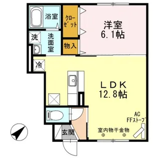 ガーデン小柳【1階】の間取り