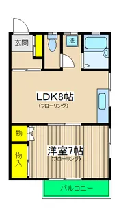 ホワイトコーポABE【2階】の間取り