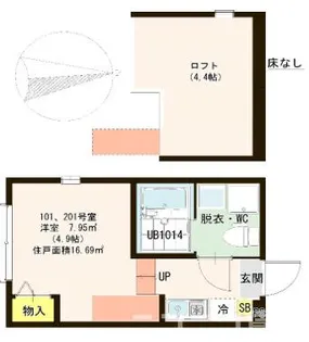 ハーモニーテラス竹の塚【1階】の間取り