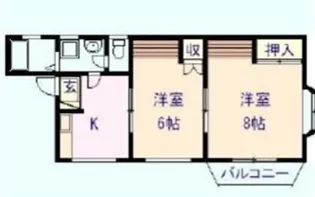 前田ハイツB【1階】の間取り