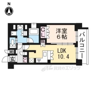 リーガル京都堀川中立売【5階】の間取り