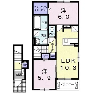 エストベール【2階】の間取り