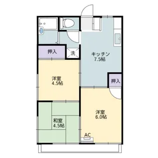 花香谷ハイツ【2階】の間取り