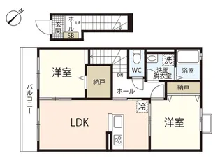 メゾン牛田本町【2階】の間取り