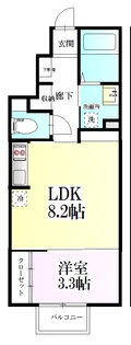 クレール八本松【1階】の間取り