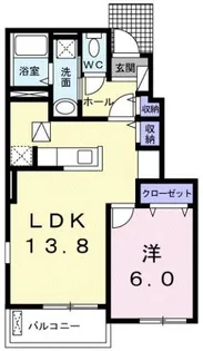 コッティ鳴門【1階】の間取り