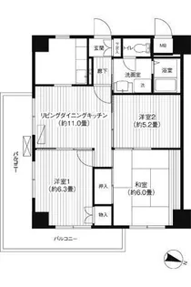 スカイフォーラム小岩【8階】の間取り