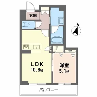 ヒュッゲ堂前【1階】の間取り