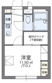 レオパレス城山【1階】の間取り