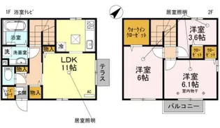 レセンテ【1階】の間取り