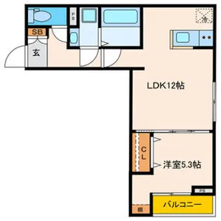 パセオプラシード連坊【3階】の間取り