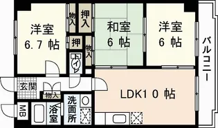 ドリーム中村【3階】の間取り