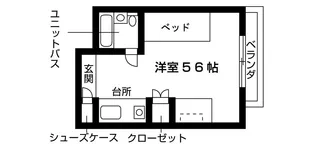 女子学生会館ブリックス【2階】の間取り