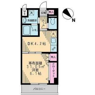 メゾンドソレイユV【3階】の間取り
