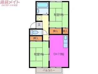 プレジール多比鹿I【2階】の間取り