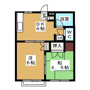 ベルシオンII【2階】の間取り