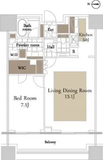 コンシェリア西新宿TOWERS WEST【26階】の間取り