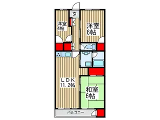志木ファイブハイツ【2階】の間取り