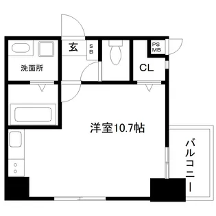 ハッピーマンション渡鹿【9階】の間取り