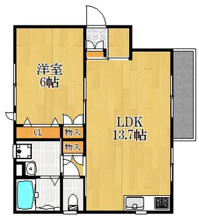 BAY FLAT【1階】の間取り