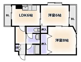 Max恵美須【6階】の間取り