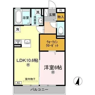 サンシャイン見白AB【1階】の間取り