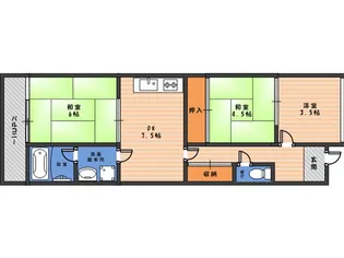 藤ハイツ【5階】の間取り